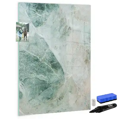 Lavagna magnetica cancellabile a secco effetto marmo di pietra