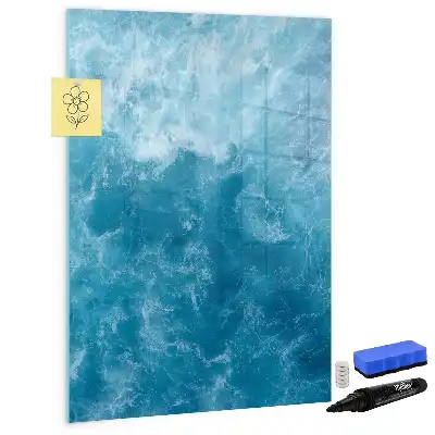 Lavagna magnetica cancellabile a secco con stampa a tema acqua mare oceano