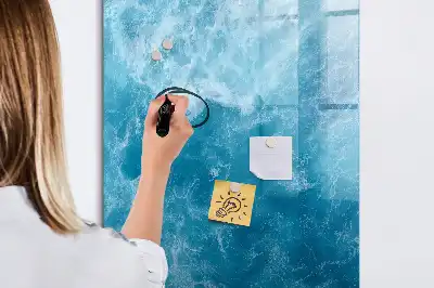 Lavagna magnetica cancellabile a secco con stampa a tema acqua mare oceano