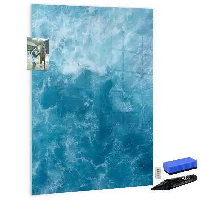 Lavagna magnetica cancellabile a secco con stampa a tema acqua mare oceano