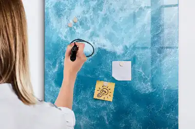 Lavagna magnetica cancellabile a secco con stampa a tema acqua mare oceano