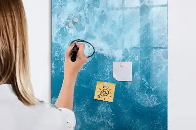 Lavagna magnetica cancellabile a secco con stampa a tema acqua mare oceano