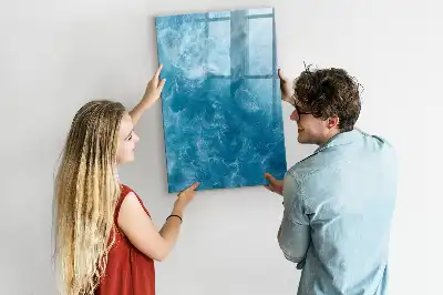 Lavagna magnetica cancellabile a secco con stampa a tema acqua mare oceano