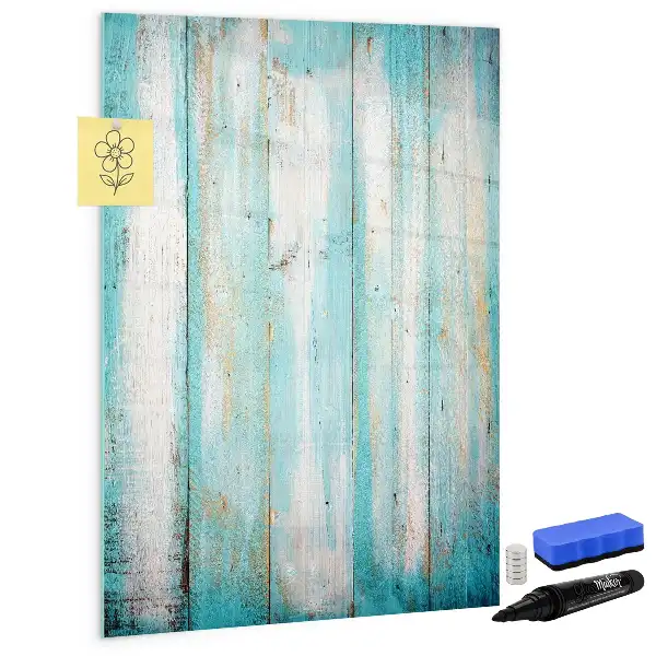 Lavagna magnetica cancellabile a secco effetto legno vintage