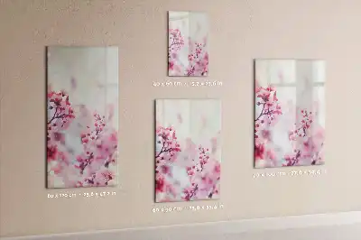 Lavagna magnetica cancellabile a secco con motivo a fiori primaverili