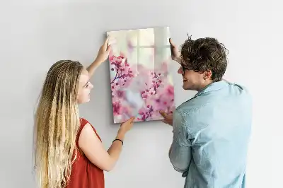 Lavagna magnetica cancellabile a secco con motivo a fiori primaverili