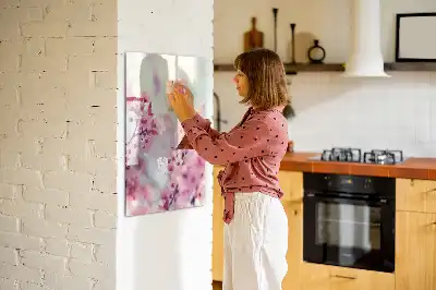 Lavagna magnetica cancellabile a secco con motivo a fiori primaverili