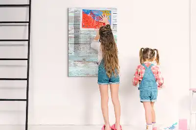 Lavagna magnetica cancellabile a secco modello Assi color pastello