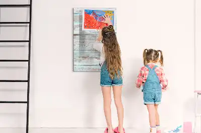 Lavagna magnetica cancellabile a secco modello Assi color pastello