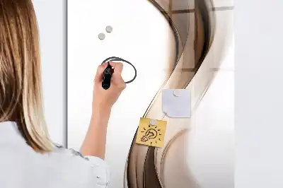 Lavagna magnetica cancellabile a secco con motivo ad onde astratte
