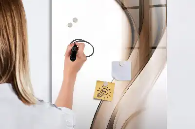 Lavagna magnetica cancellabile a secco con motivo ad onde astratte