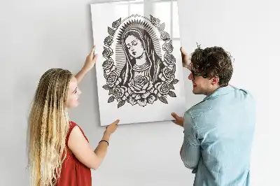 Lavagna magnetica cancellabile a secco con immagine di Nostra Signora di Guadalupe