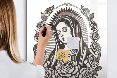 Lavagna magnetica cancellabile a secco con immagine di Nostra Signora di Guadalupe