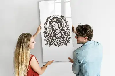 Lavagna magnetica cancellabile a secco con immagine di Nostra Signora di Guadalupe