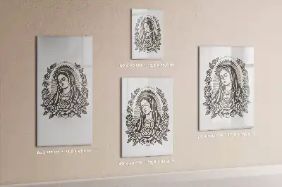 Lavagna magnetica cancellabile a secco con immagine di Nostra Signora di Guadalupe