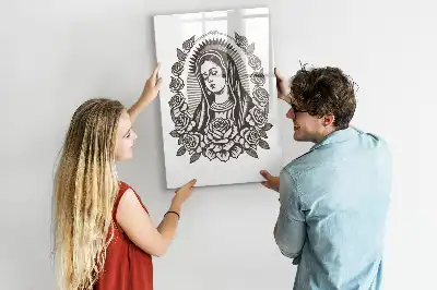 Lavagna magnetica cancellabile a secco con immagine di Nostra Signora di Guadalupe