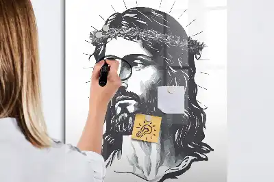 Lavagna magnetica cancellabile a secco con immagine di Gesù Cristo