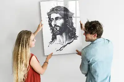 Lavagna magnetica cancellabile a secco con immagine di Gesù Cristo