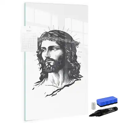Lavagna magnetica cancellabile a secco con immagine di Gesù Cristo