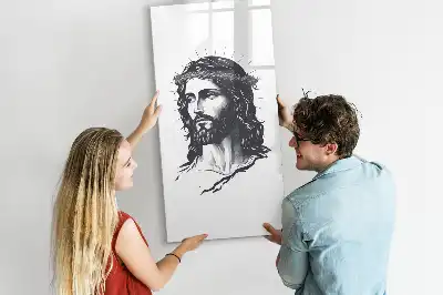 Lavagna magnetica cancellabile a secco con immagine di Gesù Cristo