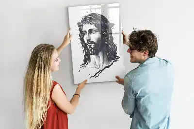 Lavagna magnetica cancellabile a secco con immagine di Gesù Cristo