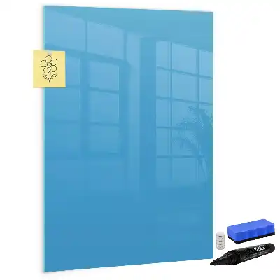 Lavagna magnetica cancellabile a secco azzurra