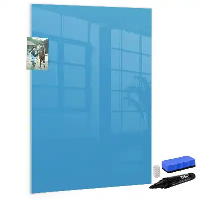 Lavagna magnetica cancellabile a secco azzurra