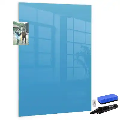 Lavagna magnetica cancellabile a secco azzurra