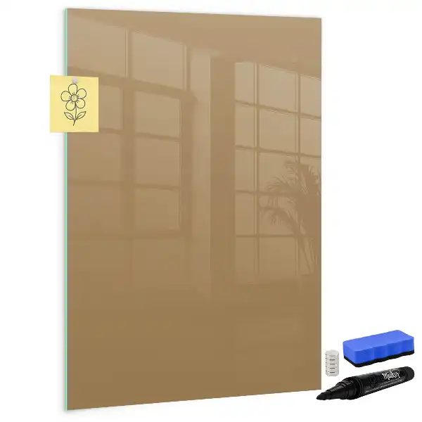 Lavagna magnetica cancellabile a secco color nocciola scuro