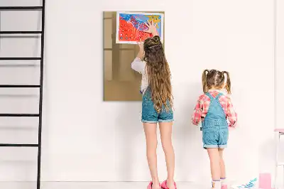 Lavagna magnetica cancellabile a secco color nocciola scuro