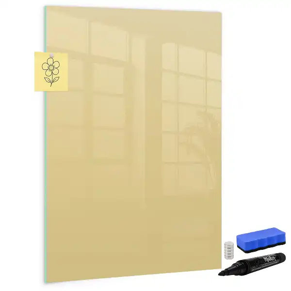 Lavagna magnetica cancellabile a secco color crema