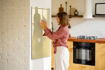 Lavagna magnetica cancellabile a secco color crema