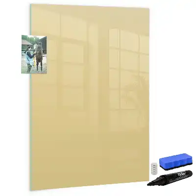 Lavagna magnetica cancellabile a secco color crema