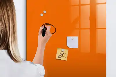 Lavagna magnetica cancellabile a secco arancione