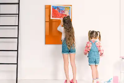 Lavagna magnetica cancellabile a secco arancione