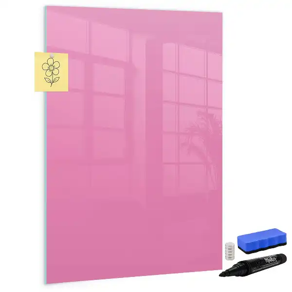 Lavagna magnetica cancellabile a secco di colore rosa