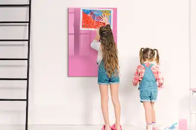 Lavagna magnetica cancellabile a secco di colore rosa