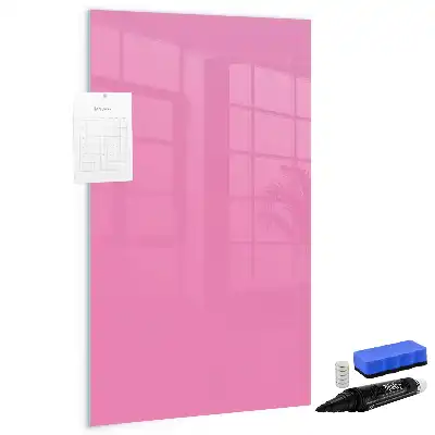 Lavagna magnetica cancellabile a secco di colore rosa