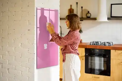 Lavagna magnetica cancellabile a secco di colore rosa