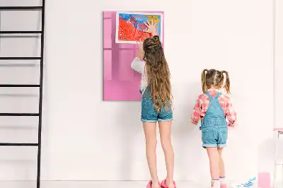 Lavagna magnetica cancellabile a secco di colore rosa