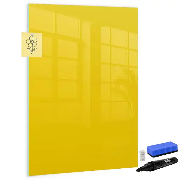 Lavagna magnetica cancellabile a secco colore giallo chiaro