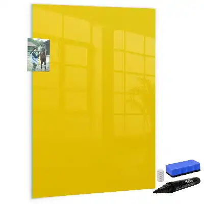 Lavagna magnetica cancellabile a secco colore giallo chiaro