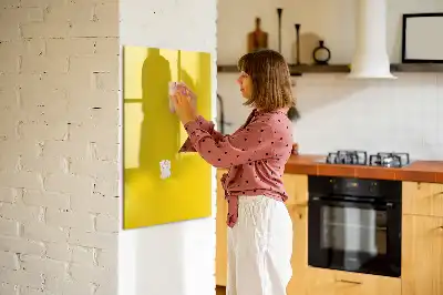 Lavagna magnetica cancellabile a secco colore giallo chiaro