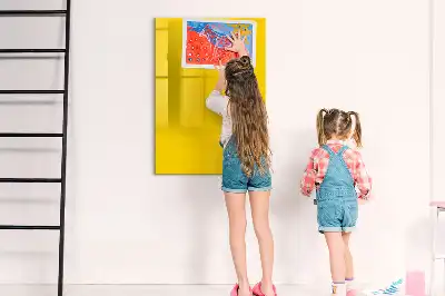 Lavagna magnetica cancellabile a secco colore giallo chiaro