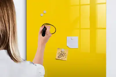 Lavagna magnetica cancellabile a secco colore giallo chiaro