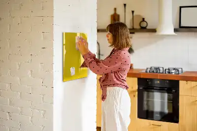 Lavagna magnetica cancellabile a secco colore giallo chiaro