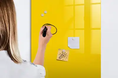 Lavagna magnetica cancellabile a secco colore giallo chiaro