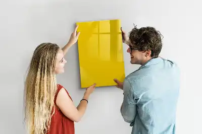 Lavagna magnetica cancellabile a secco colore giallo chiaro