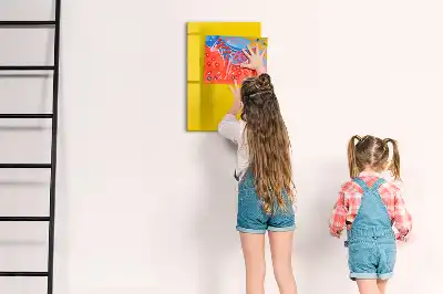 Lavagna magnetica cancellabile a secco colore giallo chiaro