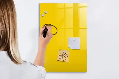 Lavagna magnetica cancellabile a secco colore giallo chiaro